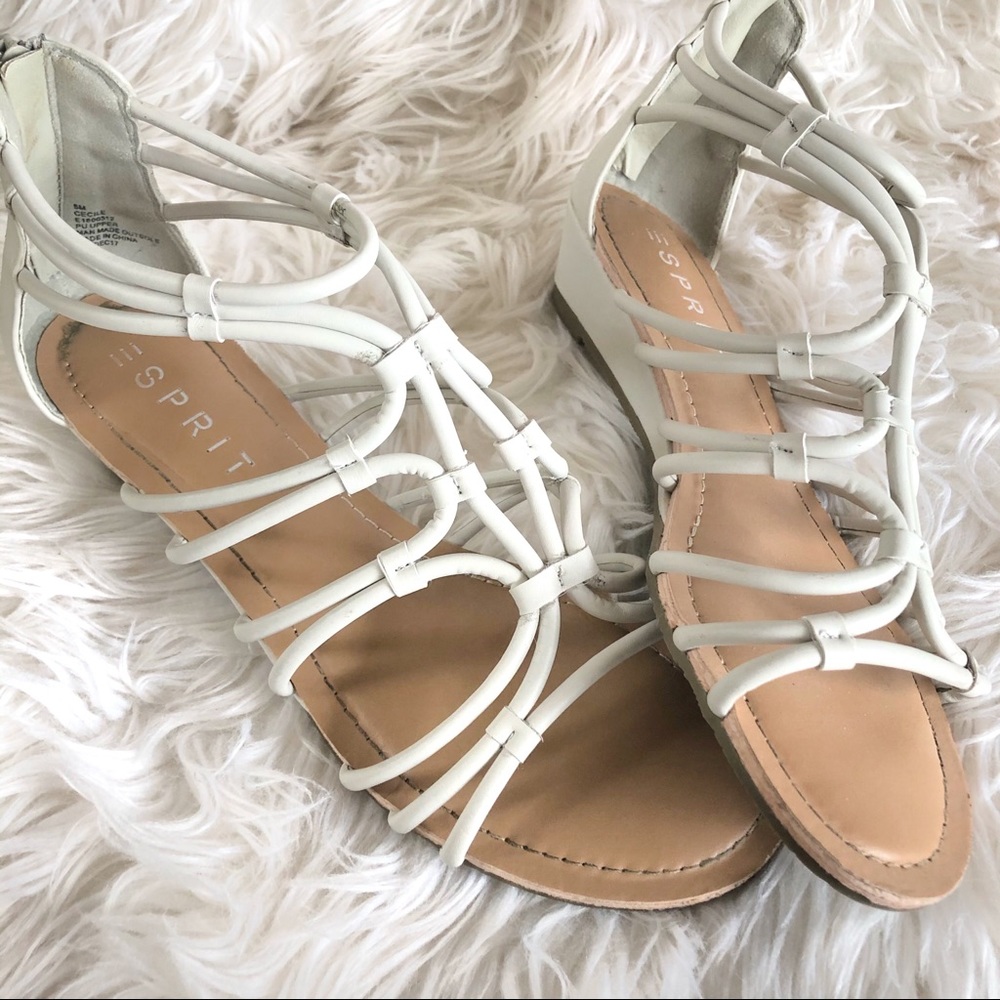{ ESPIRIT } Taupe Strappy Wedge Sandal